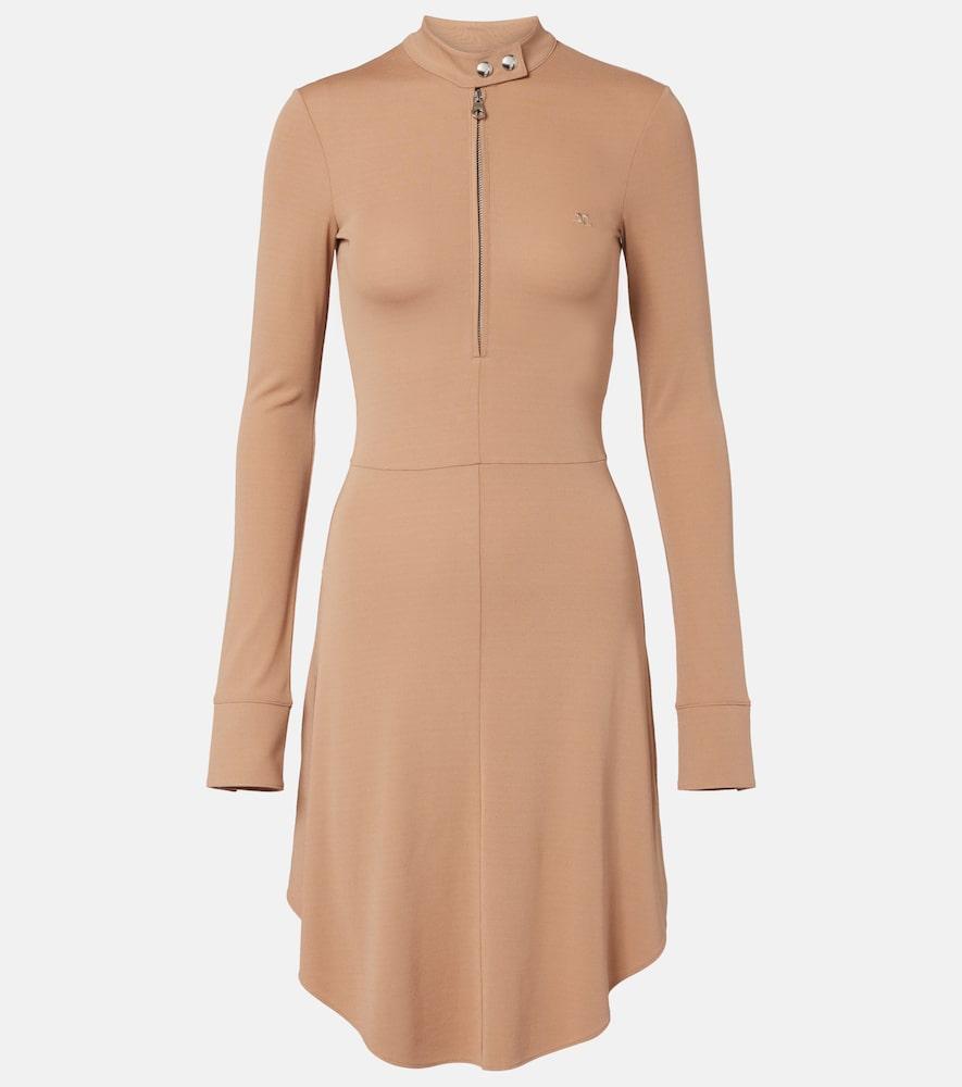 courrèges biker crêpe jersey minidress