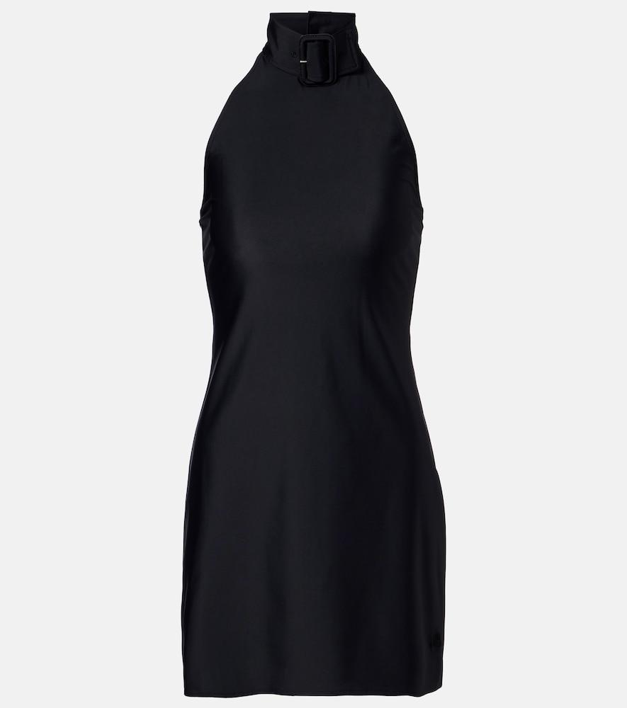 courrèges buckle-detail jersey minidress