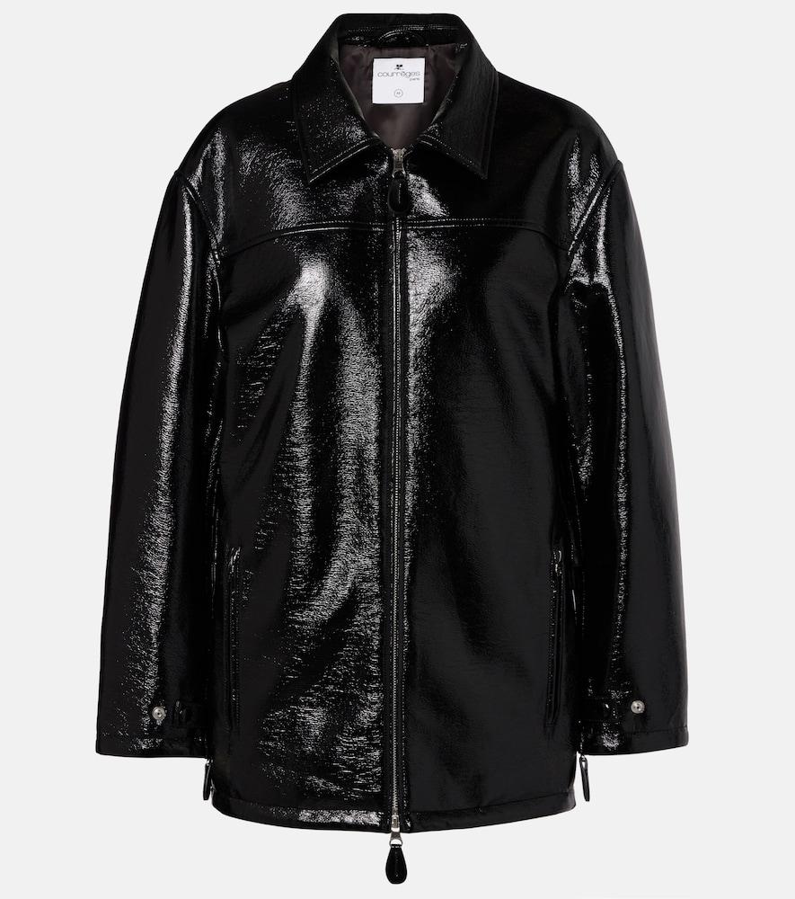 courrèges coated cotton-blend jacket