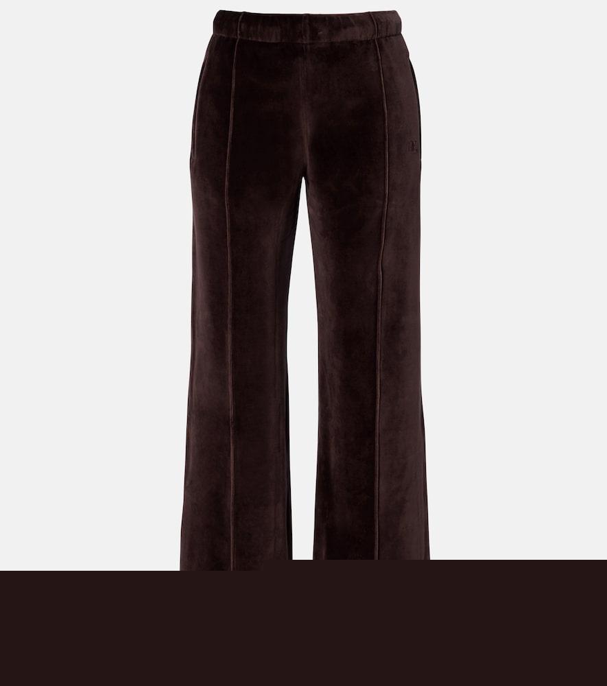 courrèges cotton-blend velvet sweatpants