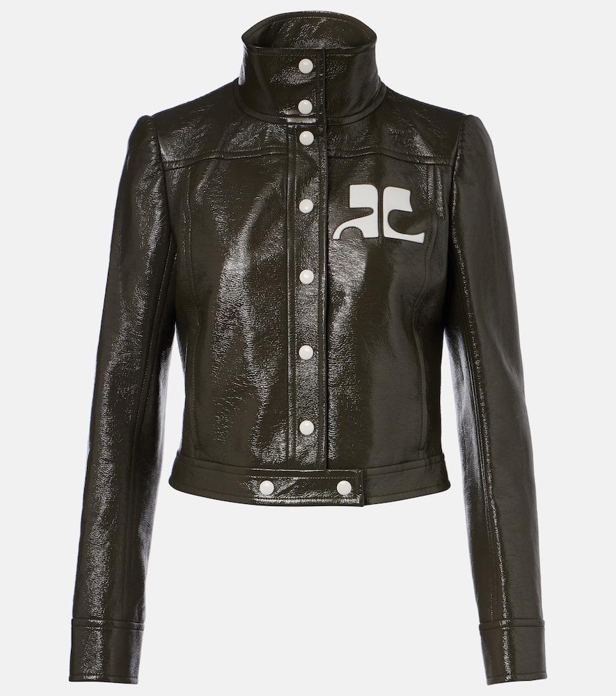 courrèges cotton-blend vinyl jacket