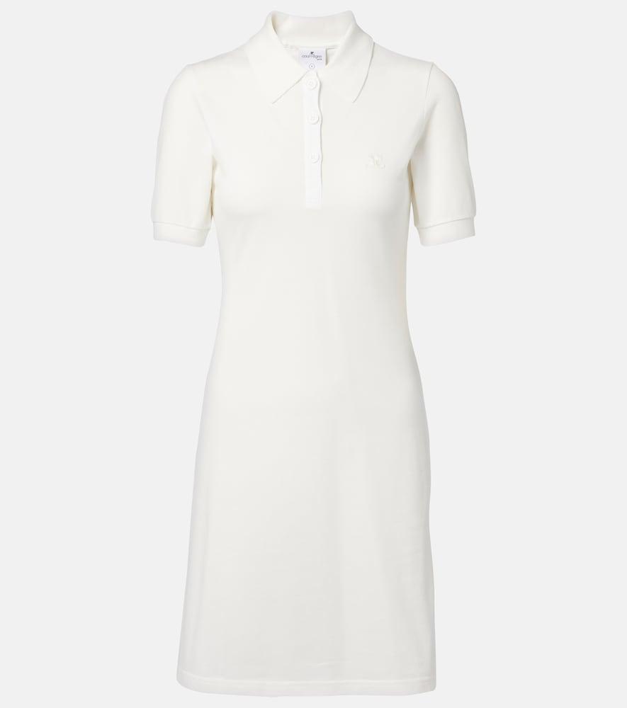 courrèges cotton piqué polo dress