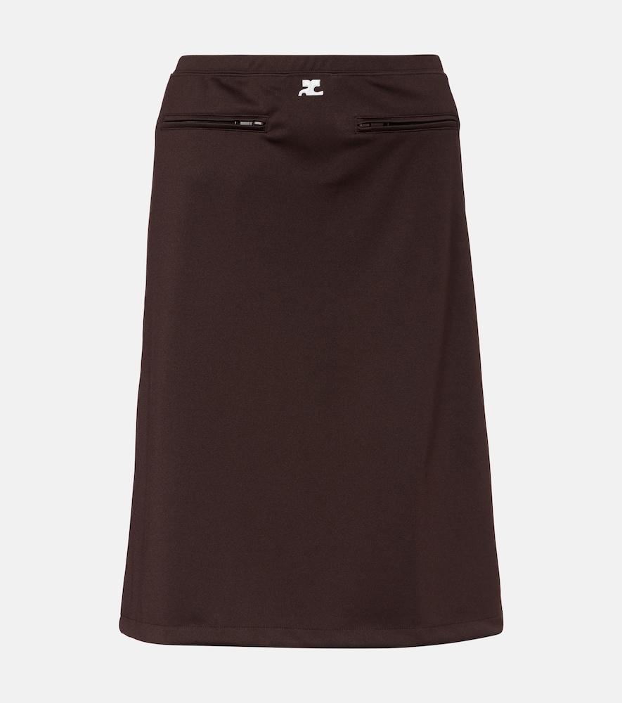 courrèges interlock tracksuit midi skirt