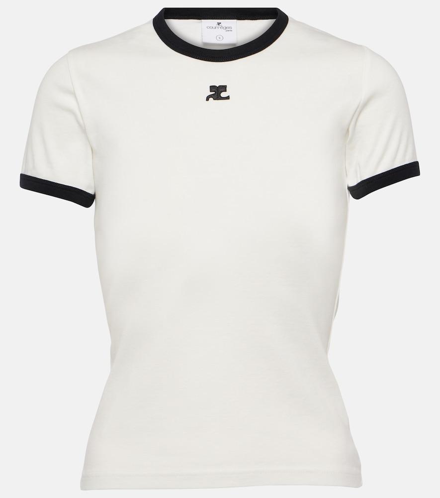courrèges logo cotton jersey t-shirt