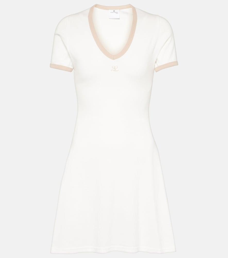 courrèges logo cotton minidress