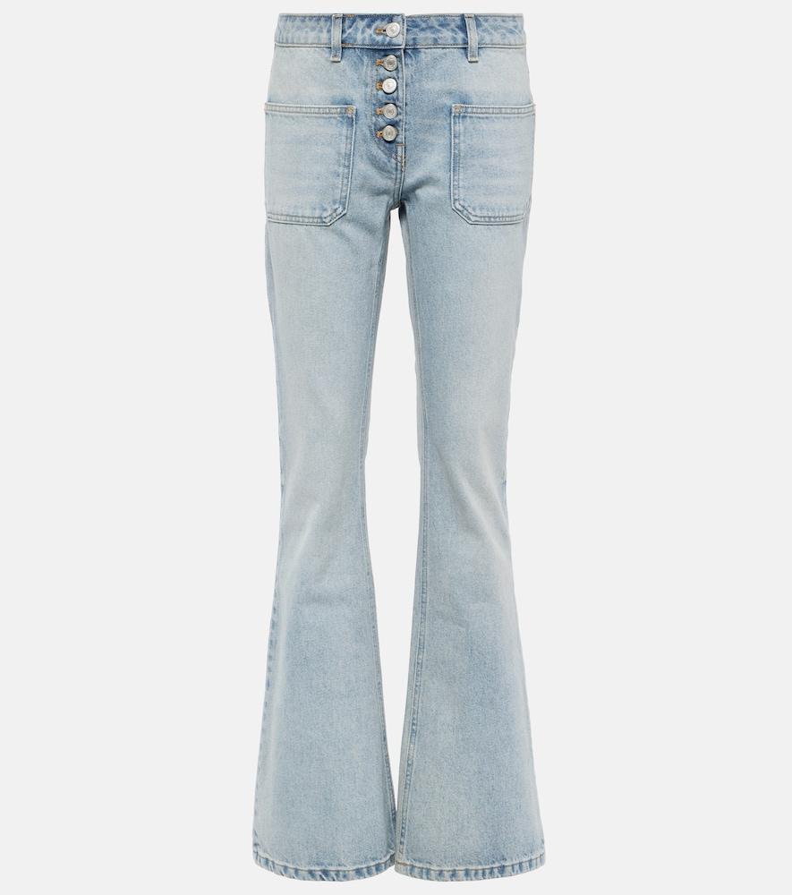 courrèges low-rise bootcut jeans