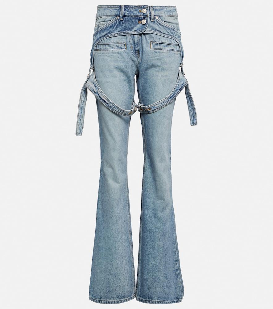 courrèges mid-rise bootcut jeans