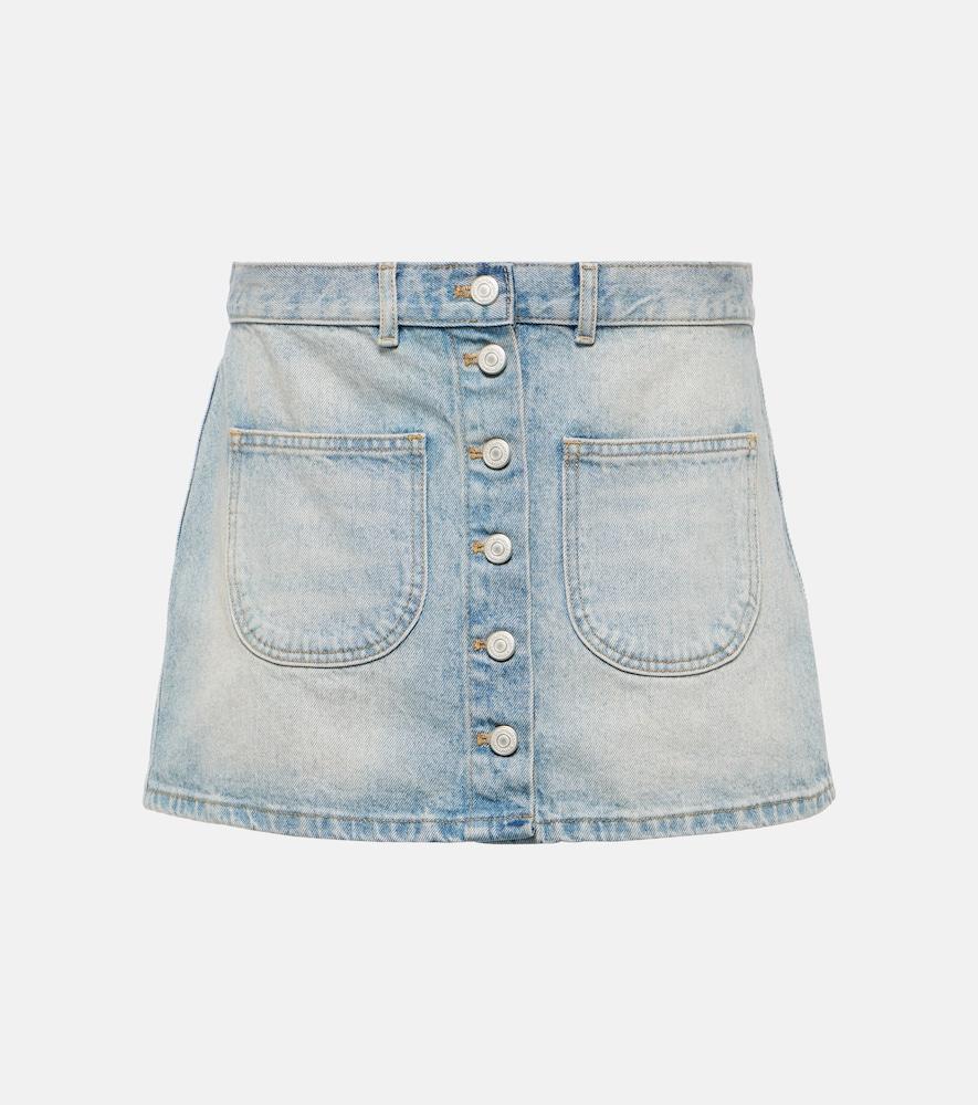 courrèges multiflex denim miniskirt