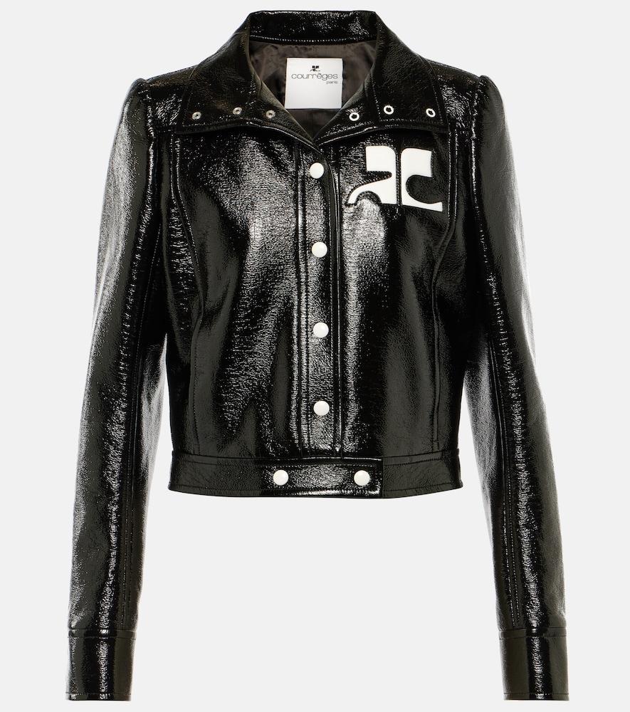 courrèges reedition cropped vinyl jacket
