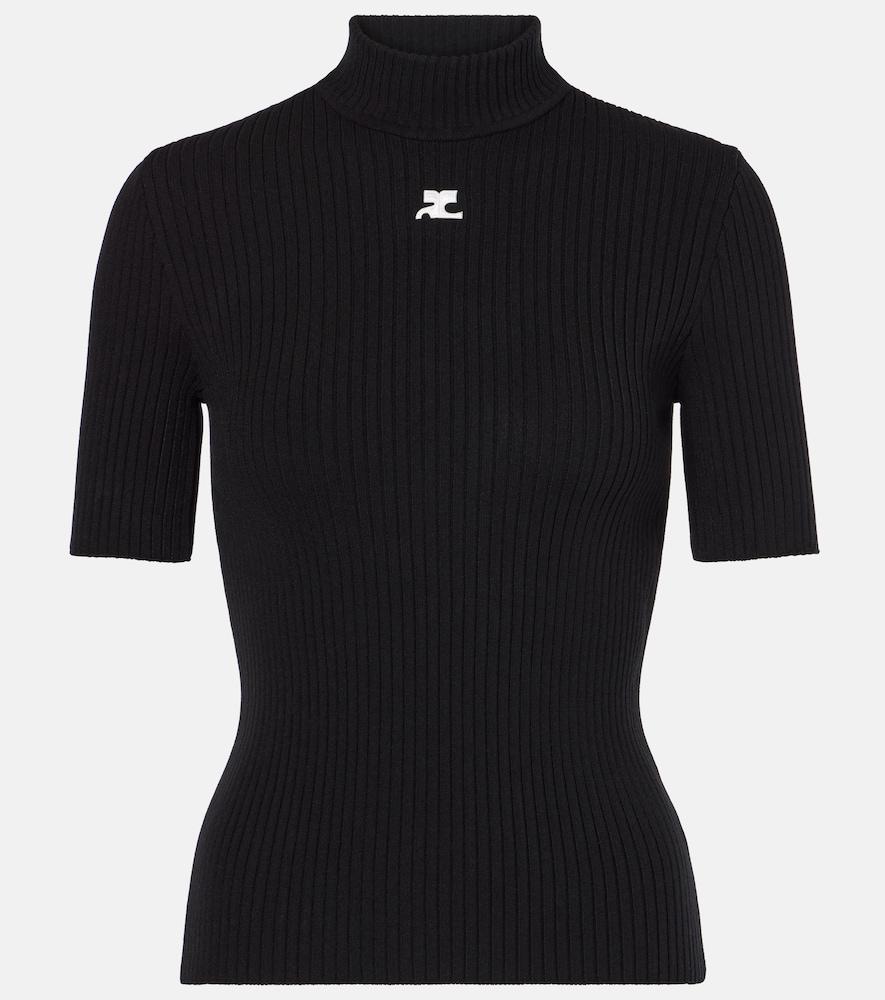 courrèges reedition ribbed-knit top
