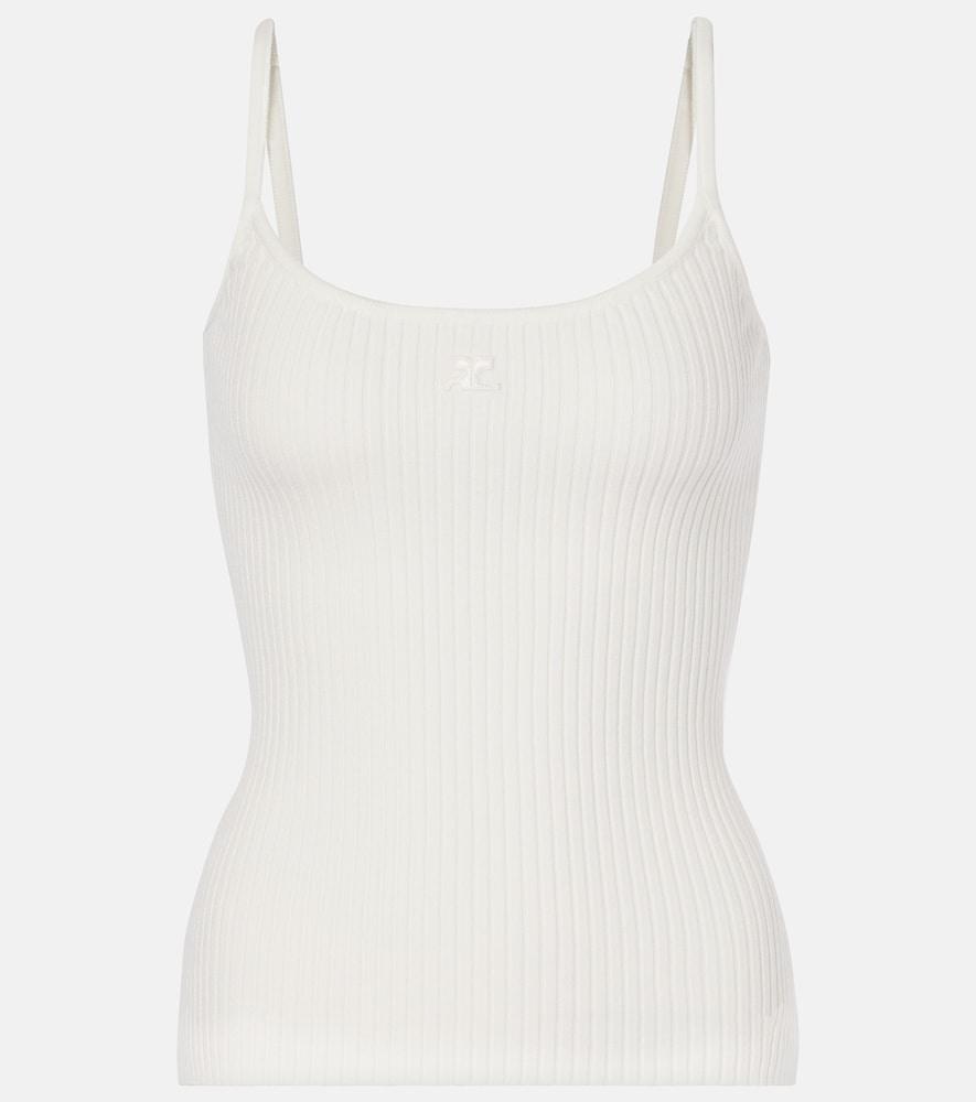 courrèges reedition ribbed-knit top