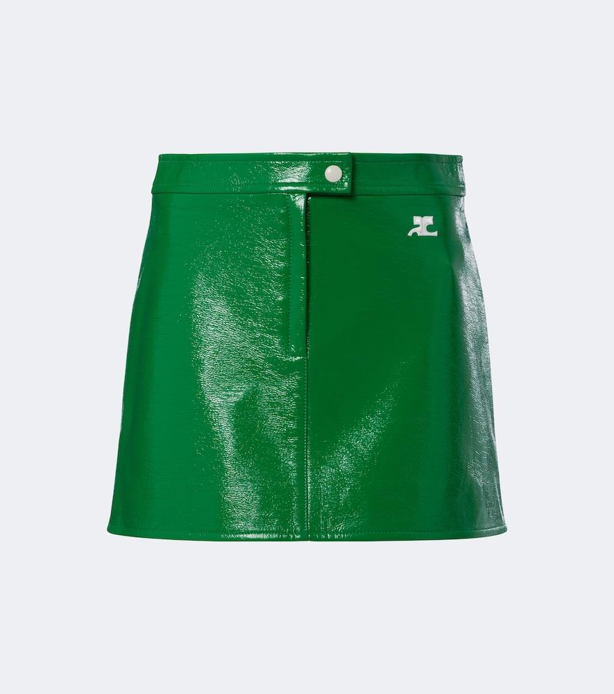 courrèges reedition vinyl miniskirt