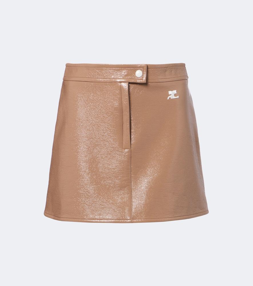 courrèges reedition vinyl miniskirt