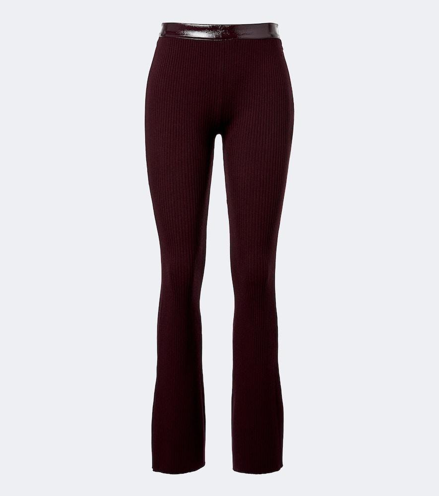 courrèges ribbed-knit flared pants