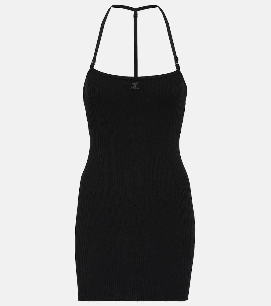 courrèges ribbed-knit minidress