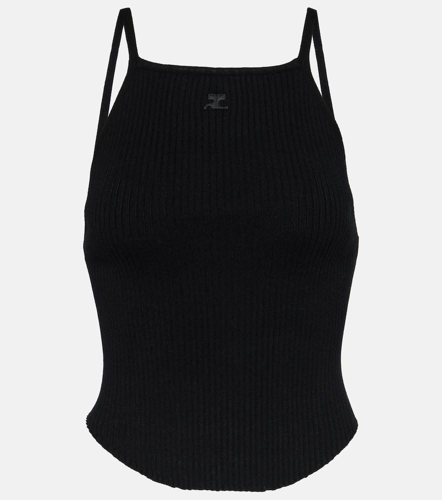 courrèges ribbed-knit tank top