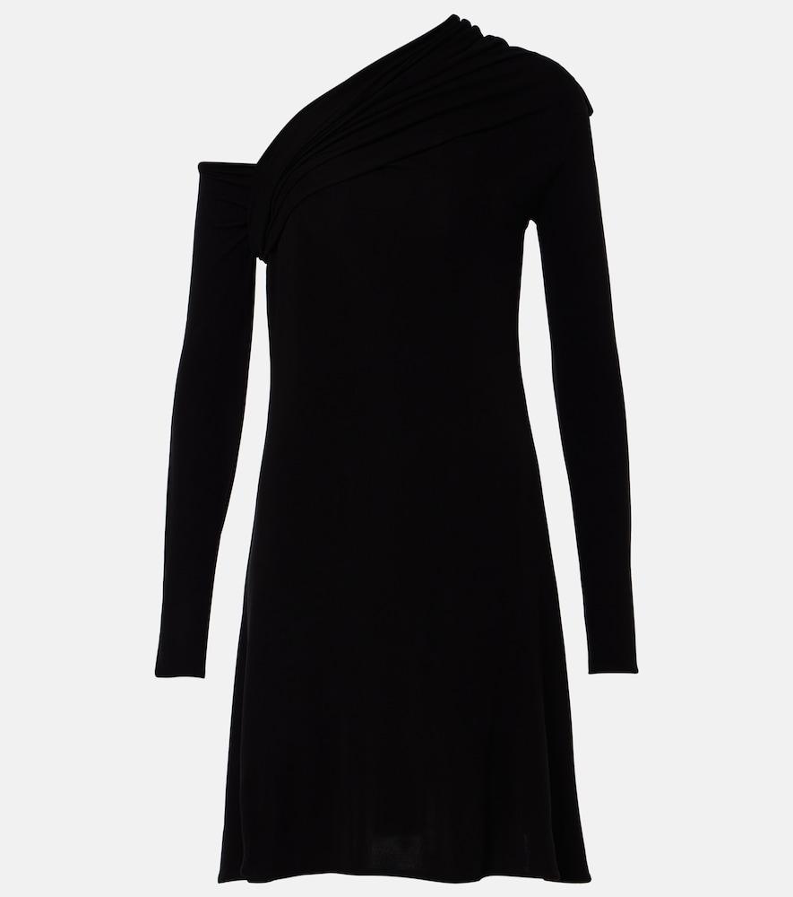 courrèges twist one-shoulder crêpe minidress