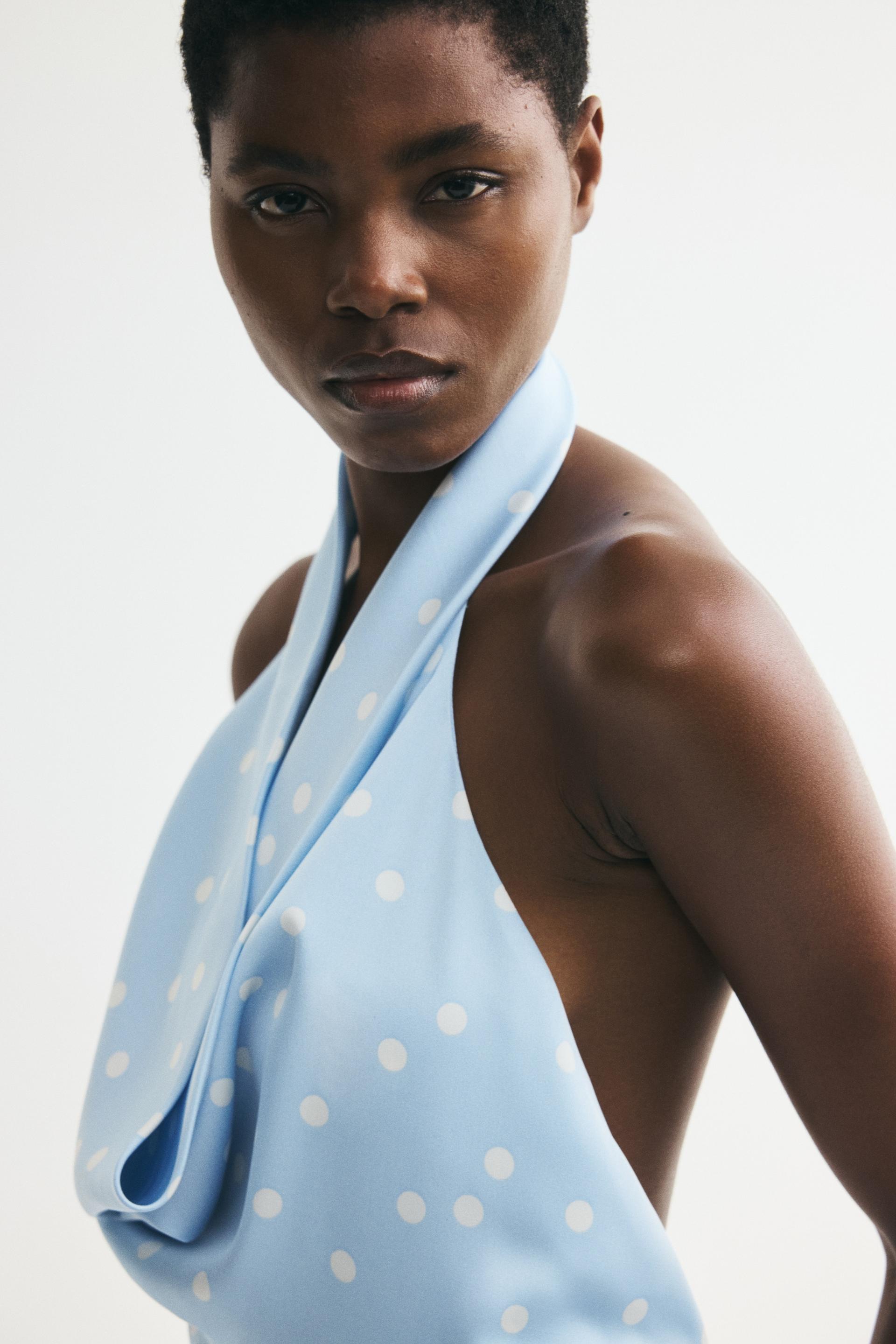 cowl-neck dress