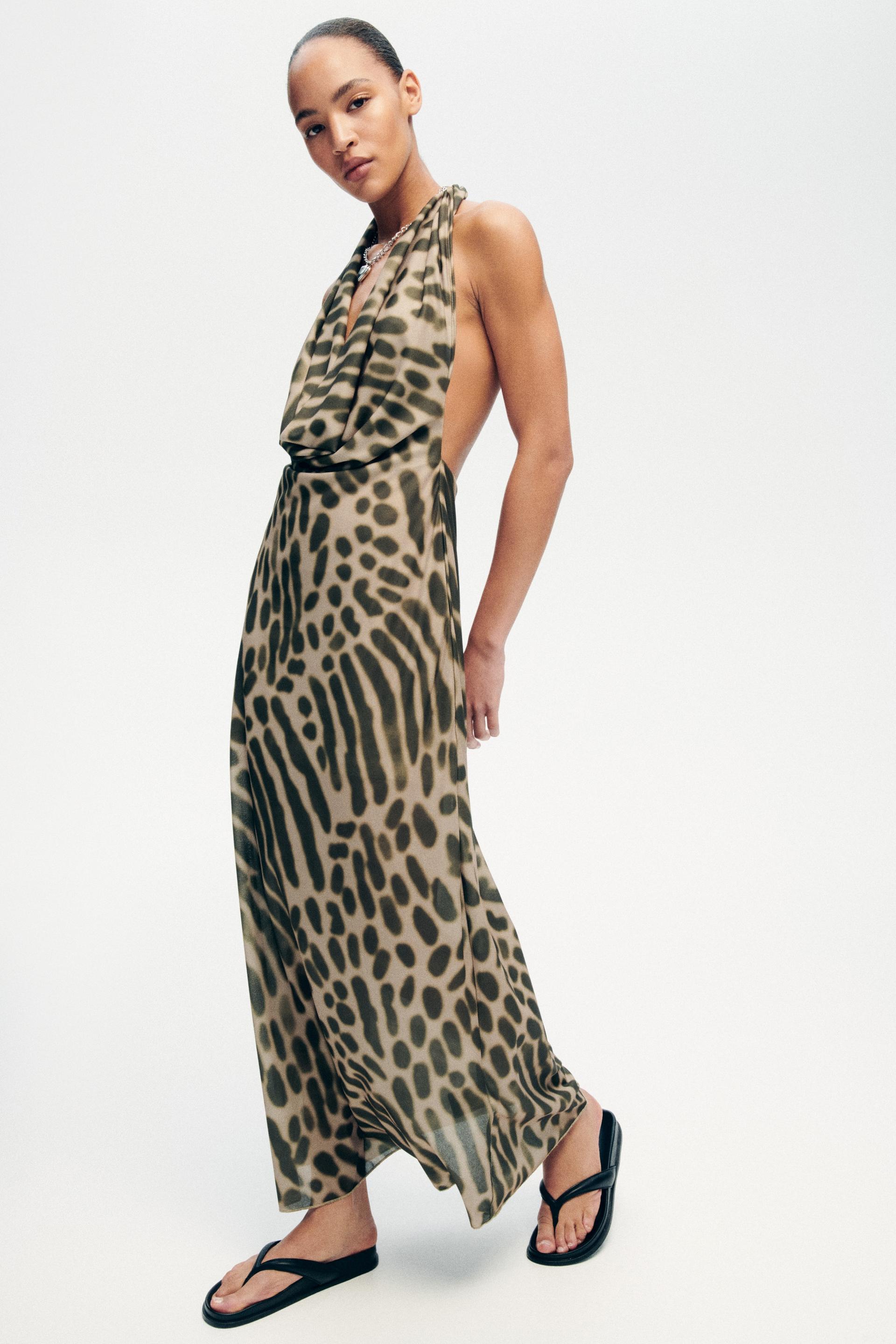 cowl-neck maxi dress
