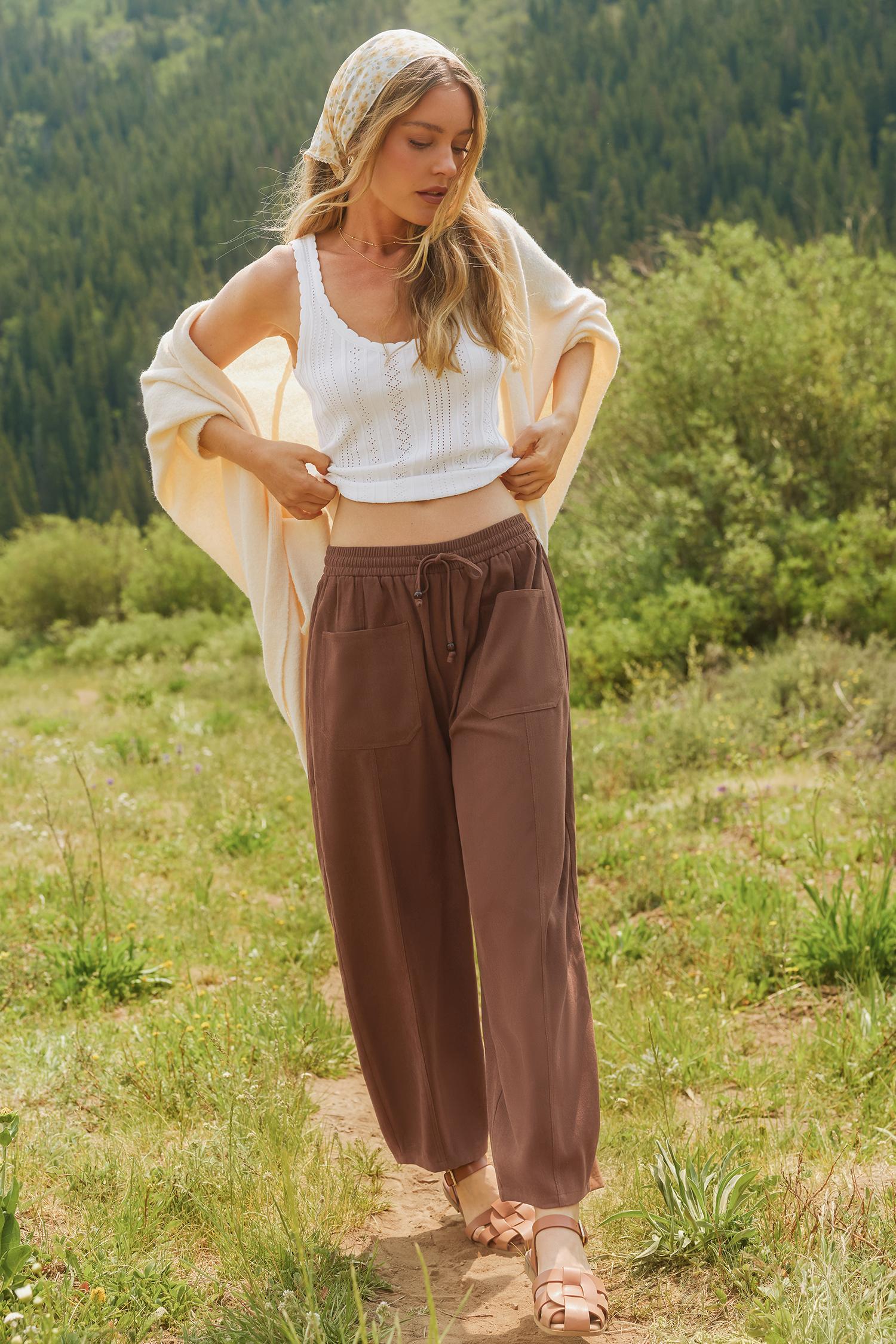 cozy season brown pants - l