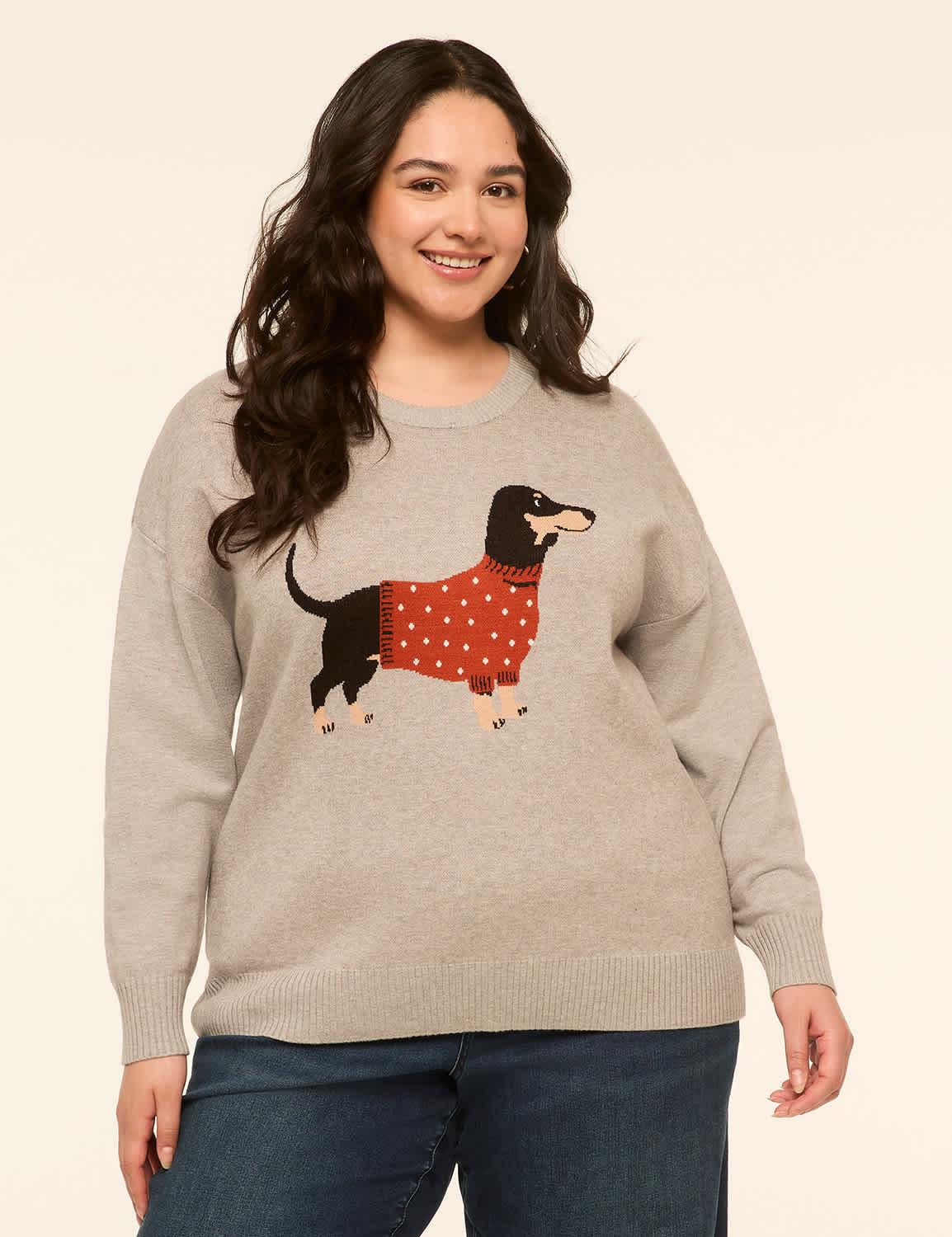 crew-neck dog sweater
