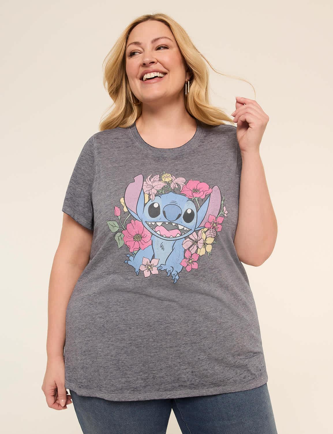 crew-neck stitch graphic