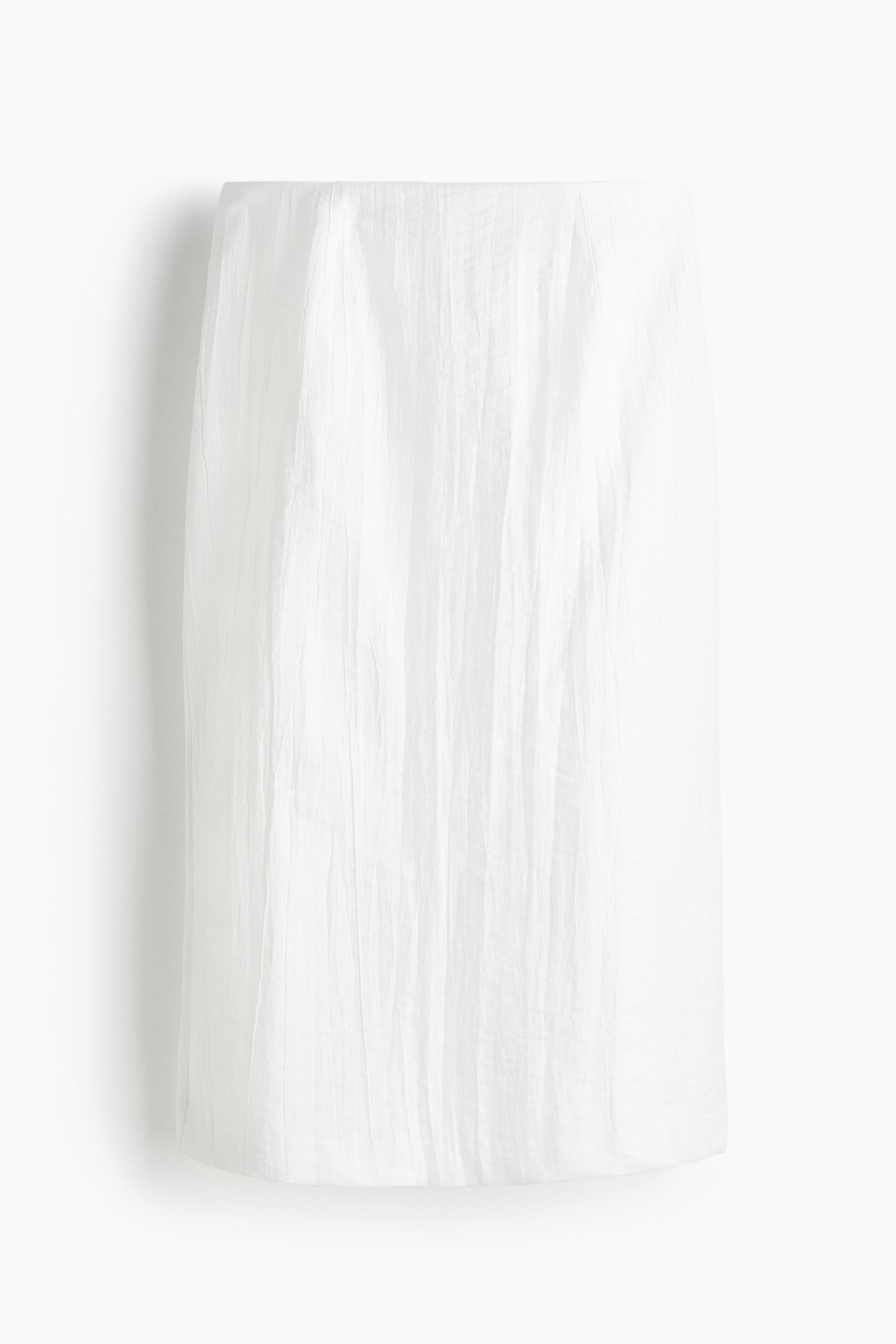 crinkled pencil skirt