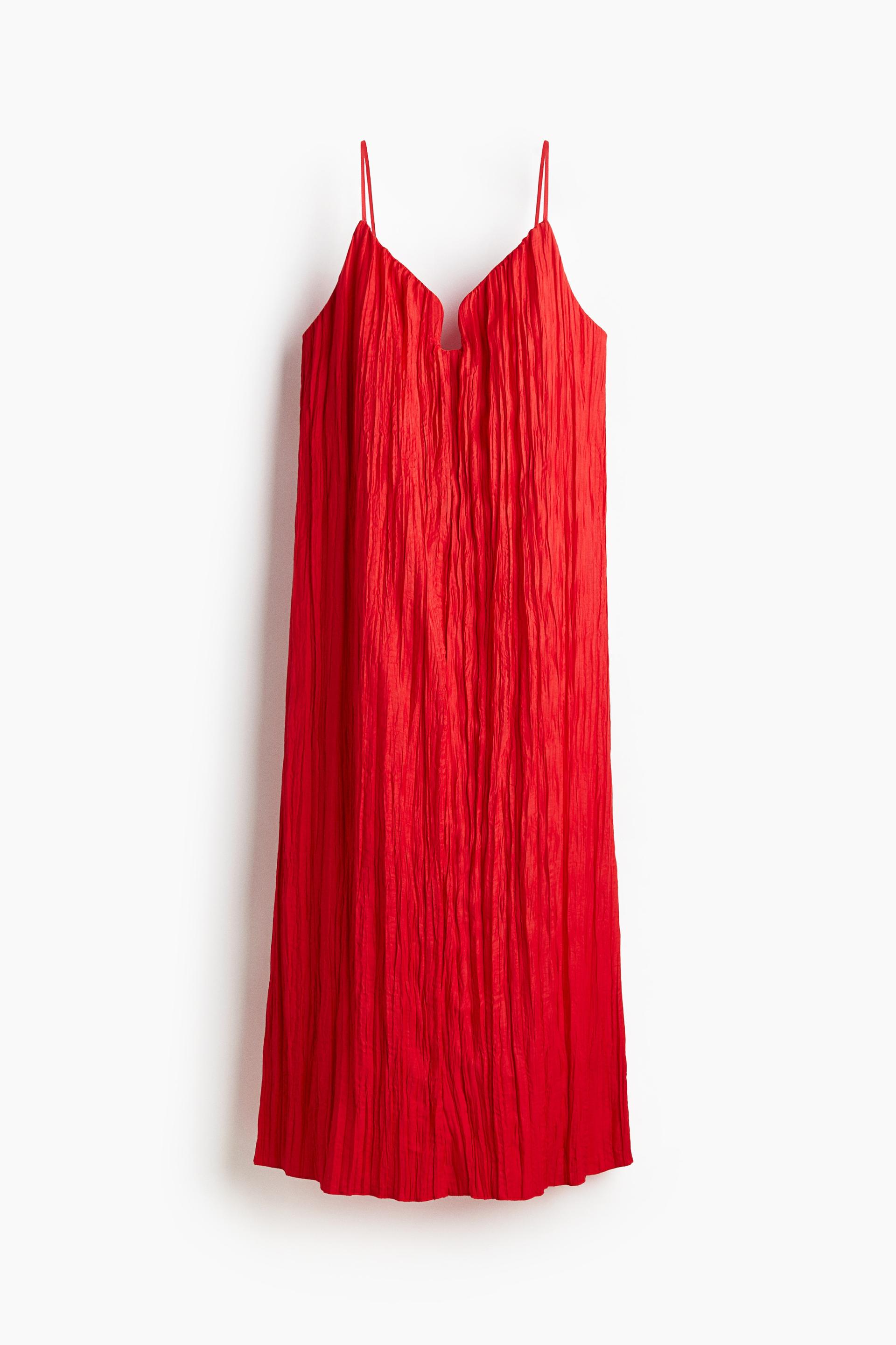 crinkled strappy dress