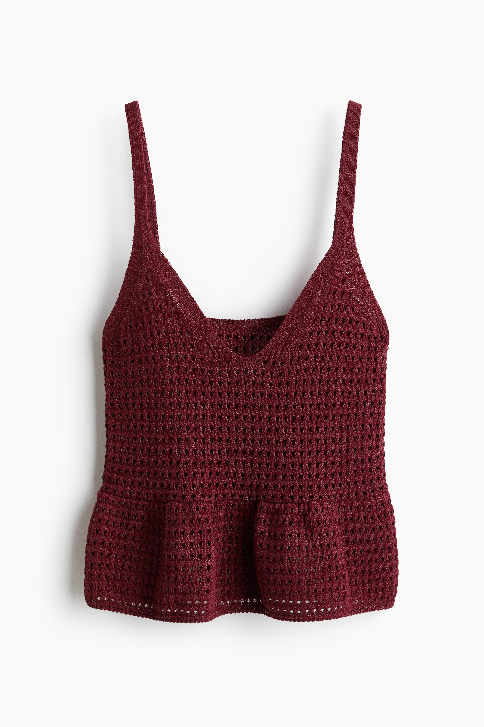 crochet-look strappy top