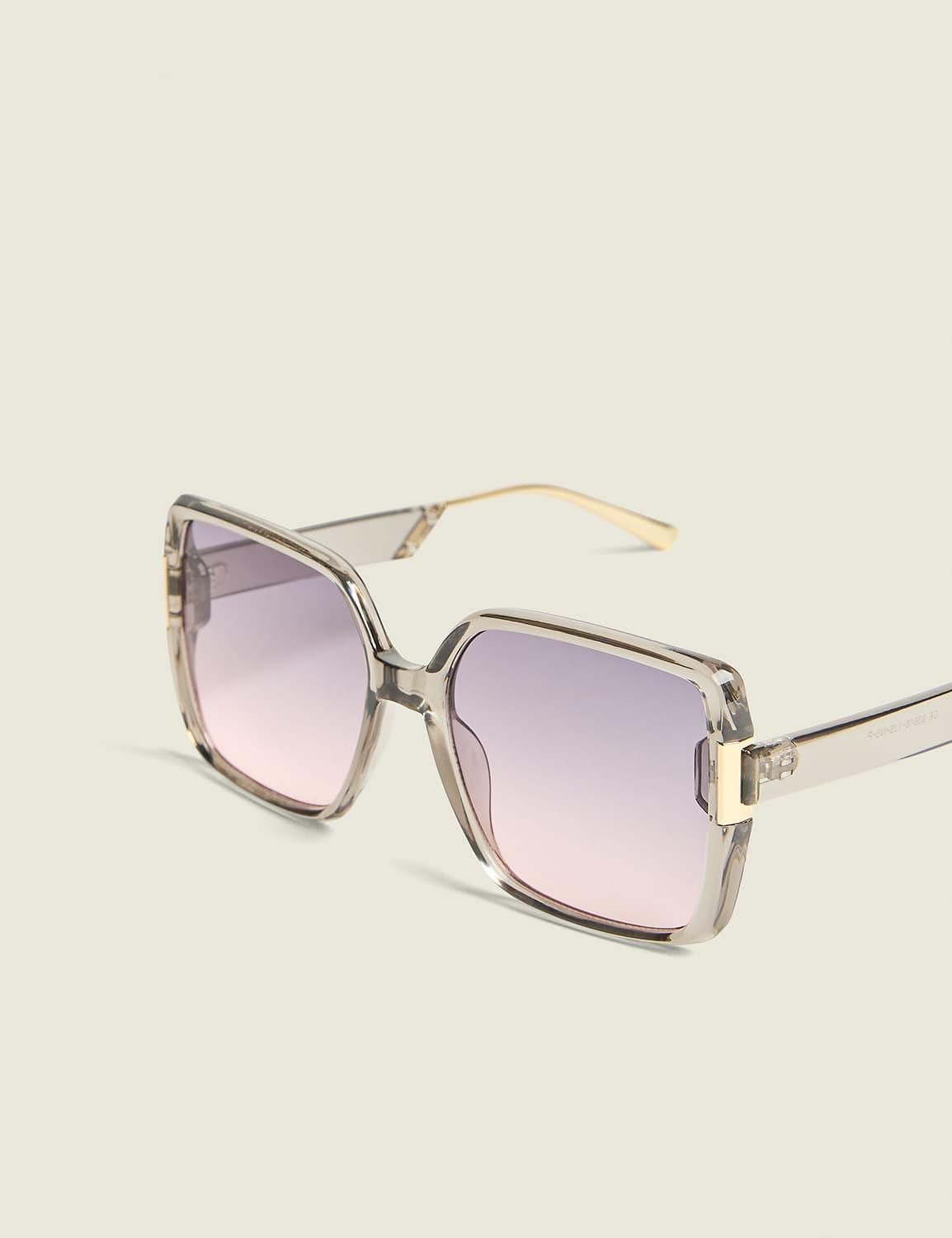 crystal gray square sunglasses