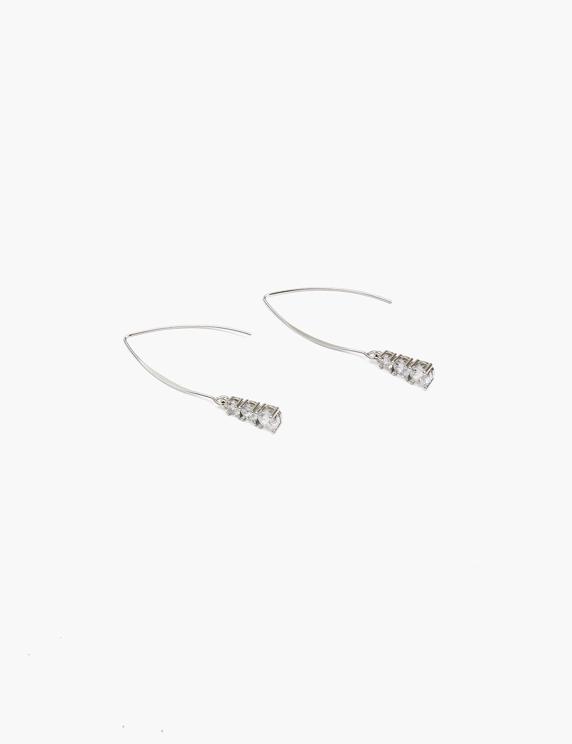 crystal wire drop earrings