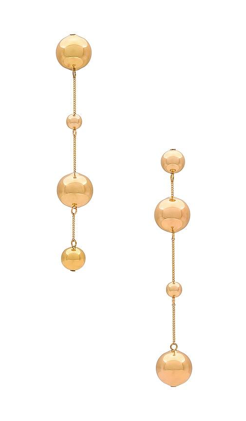 cult gaia adrienne earring in metallic gold.