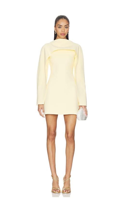 cult gaia almina dress in yellow. - size l (also in xs, s, m)
