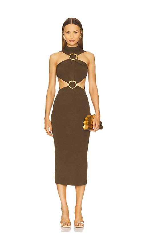 cult gaia ambar knit dress in green. - size l (also in xxs, xs, s, m)