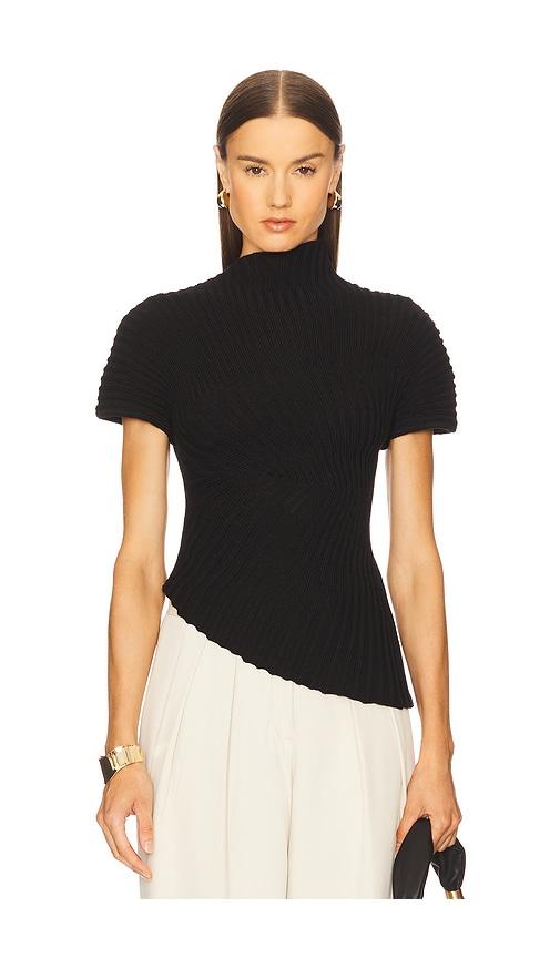 cult gaia annemie knit top in black. - size l (also in xs, s, m, xl)