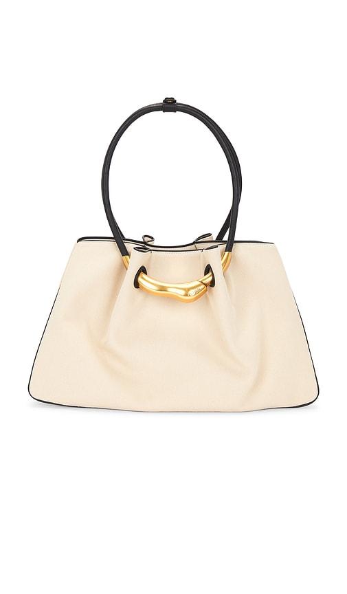 cult gaia asa satchel bag in cream.