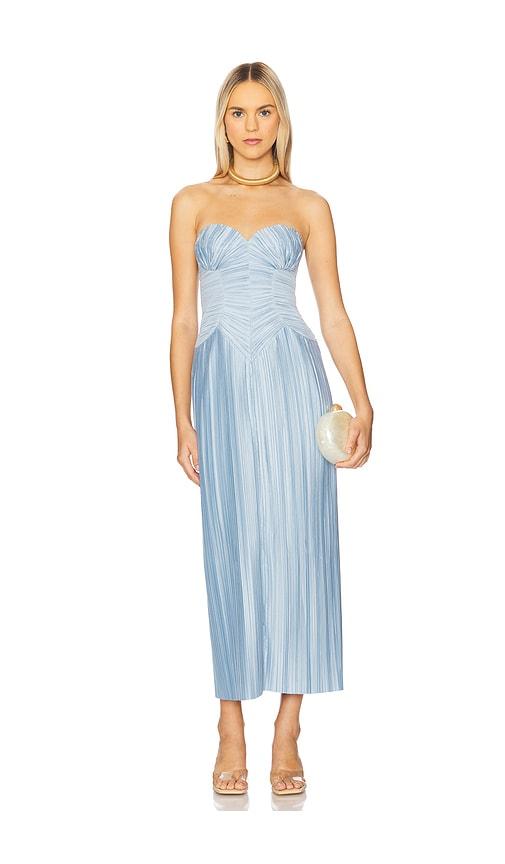 cult gaia ashika gown in blue. - size 0 (also in 4, 2)