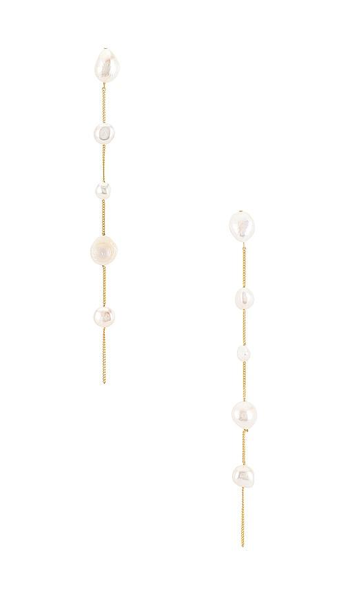 cult gaia atum earring in metallic gold.