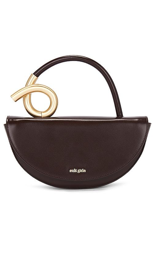 cult gaia azariah top handle bag in chocolate.
