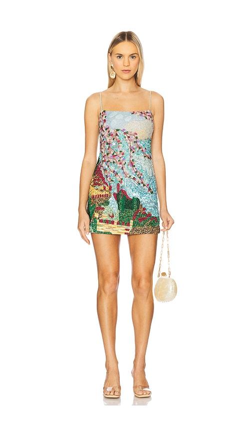 cult gaia bebe dress in blue. - size m (also in xl)