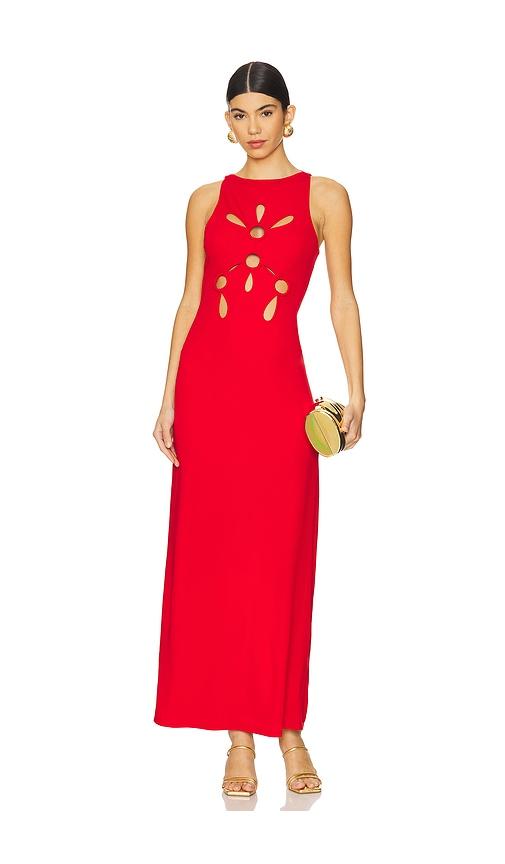 cult gaia brody gown in red. - size s (also in xs)