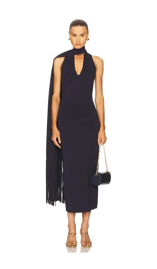 cult gaia caia knit dress in navy. - size l (also in m)