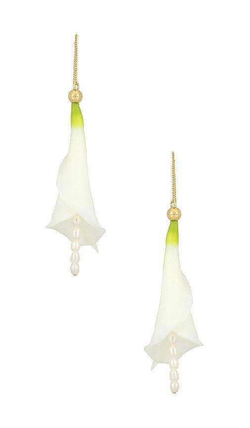 cult gaia calla earring in ivory.