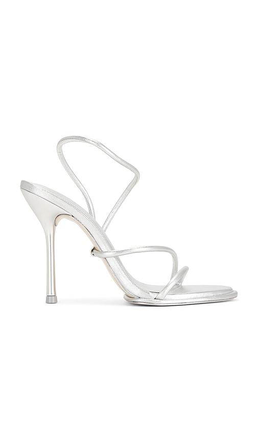 cult gaia candace sandal in metallic silver. - size 38.5 (also in 39.5)