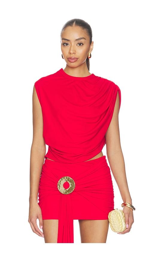 cult gaia celene top in red. - size l (also in m, xl)