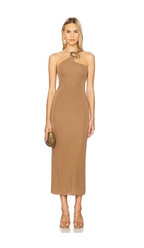 cult gaia chani dress in brown. - size l (also in xs)