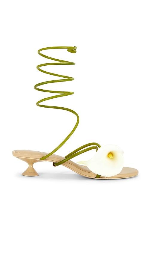 cult gaia claire sandal in green,white. - size 36 (also in 37.5)