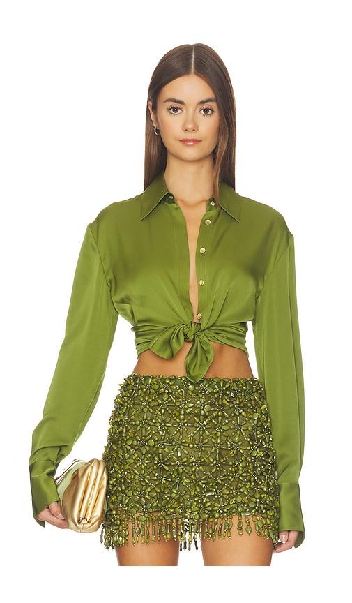 cult gaia cynara top in green. - size 12 (also in 2, 6, 8)