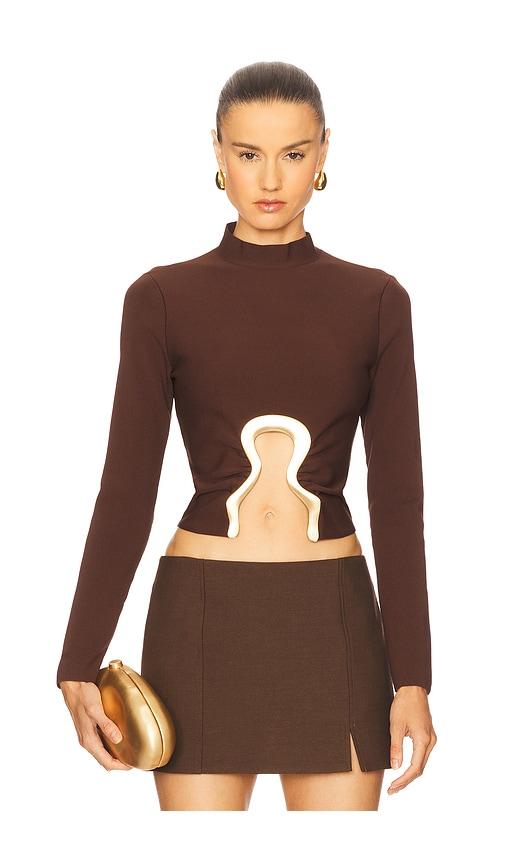 cult gaia elisabetta top in brown. - size l (also in s, xl)