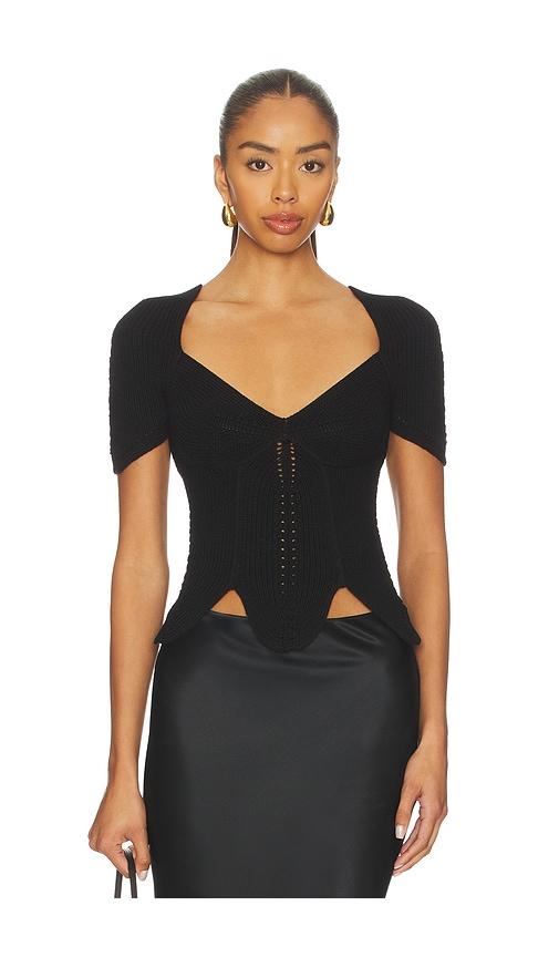 cult gaia eliza top in black. - size s (also in xs)